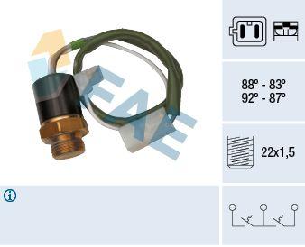 Temperaturfläkt, kylarradiatorfläkt - Termokontakt, kylarfläkt FAE 37830