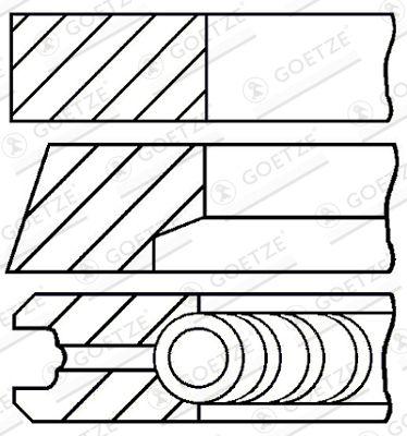 Kolvringar - Kolvringsats GOETZE ENGINE 08-529300-00