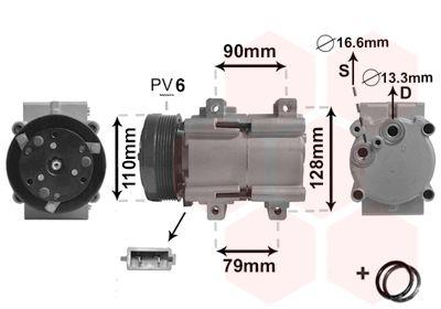 A/C-kompressor - Kompressor, klimatanläggning VAN WEZEL 1800K284