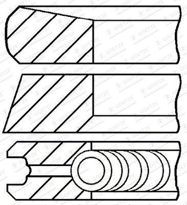 Kolvringar - Kolvringsats GOETZE ENGINE 08-424900-00