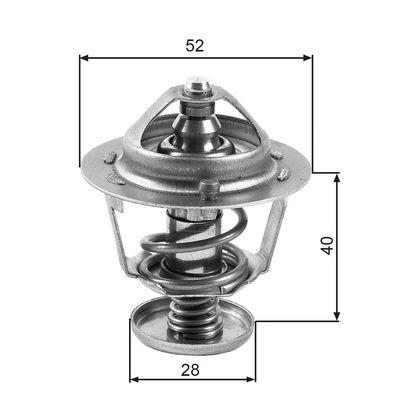 Termostat - Termostat, kylmedel GATES TH24782G1