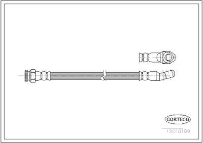 Bromsslangar - Bromsslang CORTECO 19018189