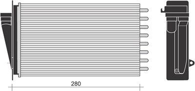 Värmeväxlare - Värmeväxlare, kupévärmare MAGNETI MARELLI 350218267000