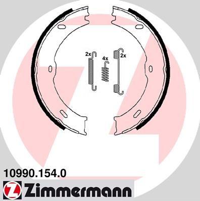 Handbroms delar - Bromsbackar, sats, parkeringsbroms ZIMMERMANN 10990.154.0