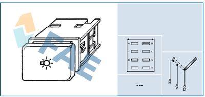 Strålkastaromkopplare - Brytare, huvudstrålkastare FAE 64880