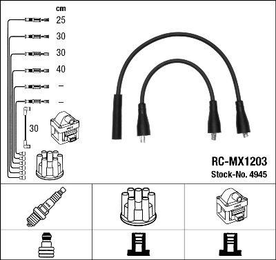 Tändkabel - Tändkabelsats NGK 4945