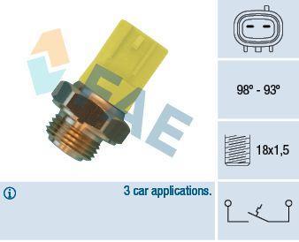 Temperaturfläkt, kylarradiatorfläkt - Termokontakt, kylarfläkt FAE 36500