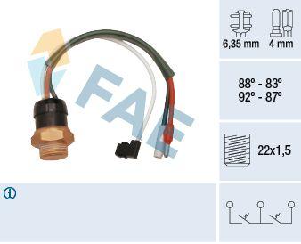 Temperaturfläkt, kylarradiatorfläkt - Termokontakt, kylarfläkt FAE 38190