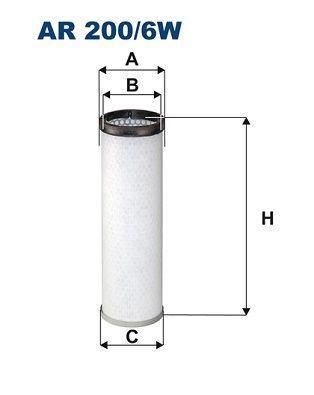 Sekundärt luftfilter/Kupéfilter - Sekundärluftfilter FILTRON AR 200/6W