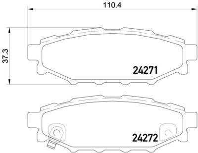 Bromsbelägg - Bromsbeläggssats, skivbroms BREMBO P 78 020