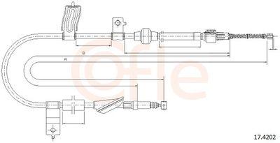 Parkeringsbromskablar - Vajer, parkeringsbroms COFLE 92.17.4202