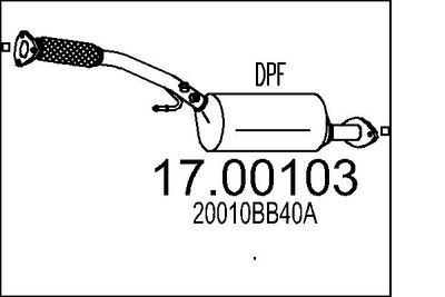 Dieselpartikelfilter - Sot-/partikelfilter, avgassystem MTS 17.00103