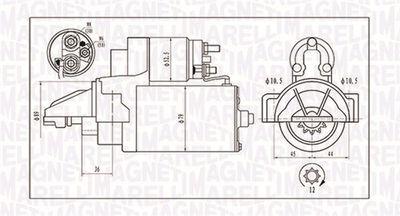 Startmotor - Startmotor MAGNETI MARELLI 063721421010