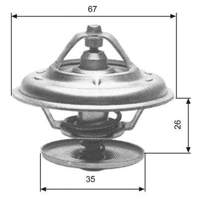 Termostat - Termostat, kylmedel GATES TH11680G1