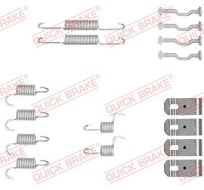 Handbroms delar - Tillbehörssats, bromsbackar, parkeringsbroms QUICK BRAKE 105-0876