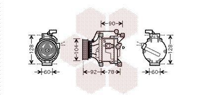 A/C-kompressor - Kompressor, klimatanläggning VAN WEZEL 5300K446