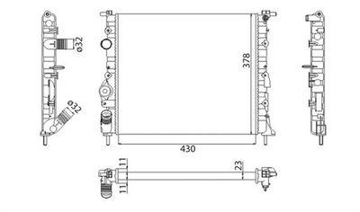 Kylare - Kylare, motorkylning MAGNETI MARELLI 350213261003