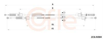 Kabel, manuell växellåda - Vajer, manuell transmission COFLE 92.2CB.IV004