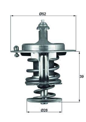 Termostat - Termostat, kylmedel MAHLE TX 71 82D