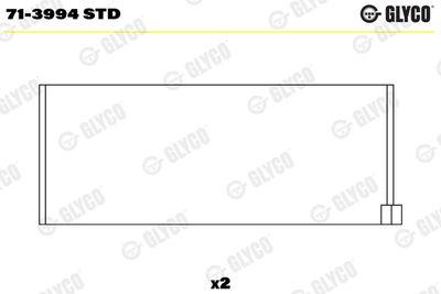 Vevaxellager - Vevstakslager GLYCO 71-3994 STD