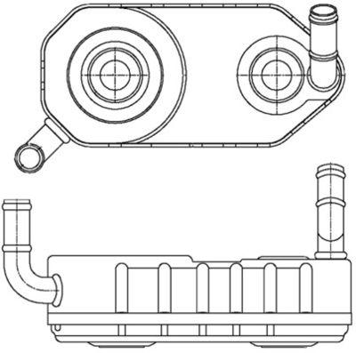 Automatväxellåds oljekylare - Oljekylare, automatisk transmission MAHLE CLC 177 000S