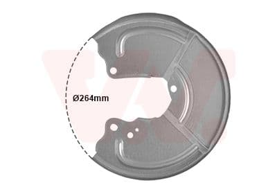 Stänkskydd för bromsar - Bromssköld VAN WEZEL 1754373