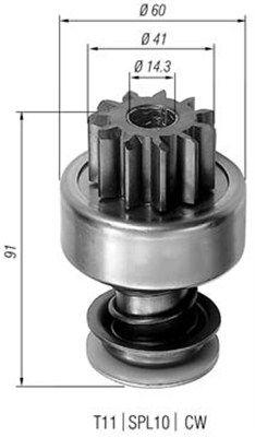 Startmotordelar - Drev, startmotor MAGNETI MARELLI 940113020104