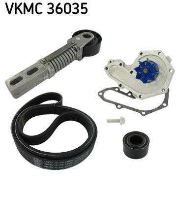 Vattenpump + serpentinremsats - Vattenpump + spårremssats SKF VKMC 36035