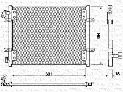 Kondensor - Kondensor, klimatanläggning MAGNETI MARELLI 350203139000