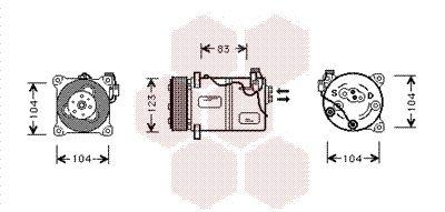 A/C-kompressor - Kompressor, klimatanläggning VAN WEZEL 5900K059