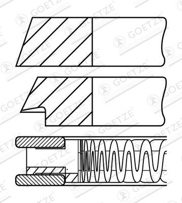 Kolvringar - Kolvringsats GOETZE ENGINE 08-102500-00
