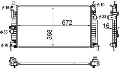 Kylare - Kylare, motorkylning MAHLE CR 1886 000S