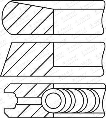 Kolvringar - Kolvringsats GOETZE ENGINE 08-435200-00