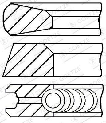 Kolvringar - Kolvringsats GOETZE ENGINE 08-784821-00