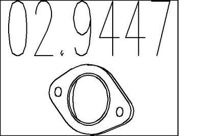 Packning, avgassystem - Packning, avgasrör MTS 02.9447