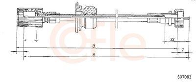 Hastighetsmätarvajer - Hastighetsmätaraxel COFLE 92.S07083