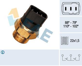 Temperaturfläkt, kylarradiatorfläkt - Termokontakt, kylarfläkt FAE 37840