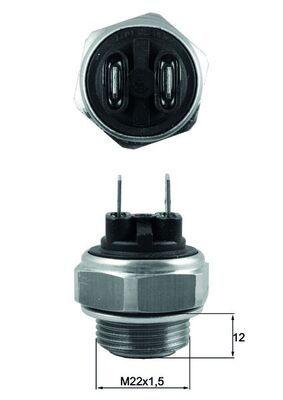 Temperaturfläkt, kylarradiatorfläkt - Termokontakt, kylarfläkt MAHLE TSW 63