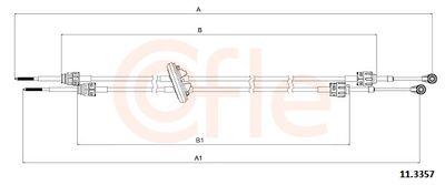 Kabel, manuell växellåda - Vajer, manuell transmission COFLE 92.11.3357