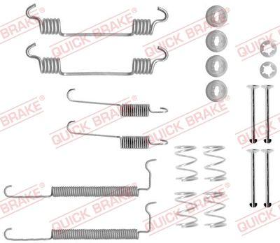 Bromstrummedelar - Tillbehörssats, bromsbackar QUICK BRAKE 105-0710