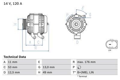 Generator - Generator BOSCH 0 986 082 220