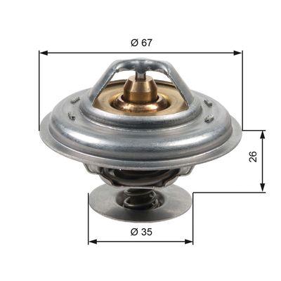 Termostat - Termostat, kylmedel GATES TH13287G1