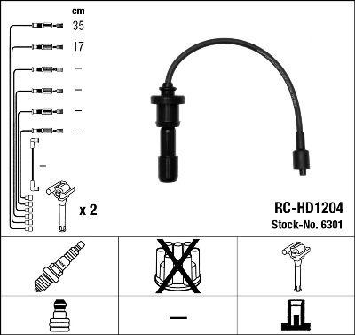 Tändkabel - Tändkabelsats NGK 6301