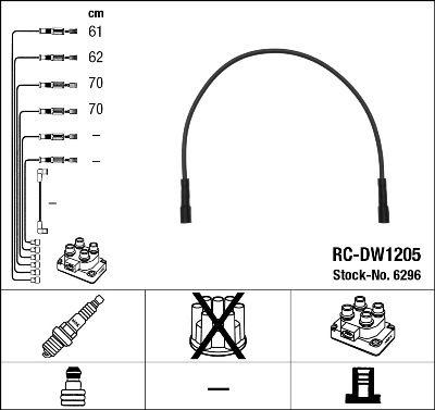 Tändkabel - Tändkabelsats NGK 6296