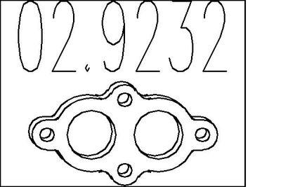 Packning, avgassystem - Packning, avgasrör MTS 02.9232