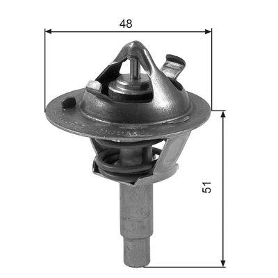 Termostat - Termostat, kylmedel GATES TH38490G1