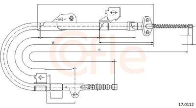 Parkeringsbromskablar - Vajer, parkeringsbroms COFLE 92.17.0112