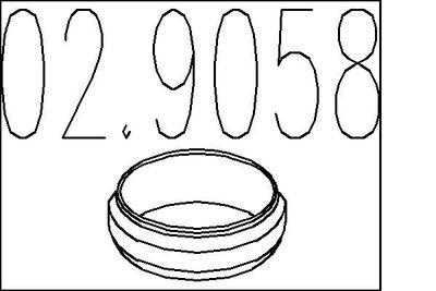 Packning, avgassystem - Packning, avgasrör MTS 02.9058