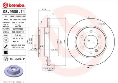 Bromsskivor - Bromsskiva BREMBO 08.9509.11