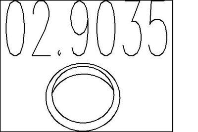 Packning, avgassystem - Clipavgasrör MTS 02.9035